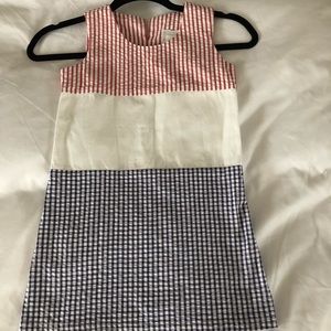 Red white and blue seersucker dress size 5/6